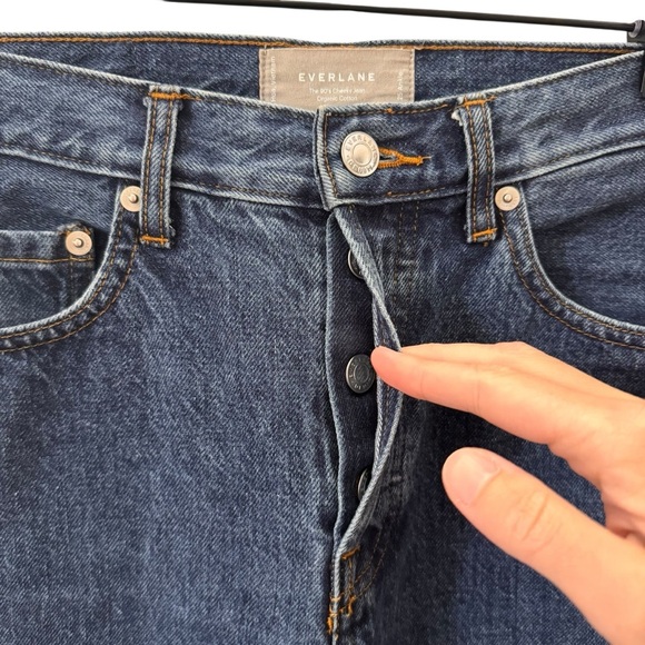 Everlane The 90's Cheeky Jean in "Deep Atlantic" 100% Organic Cotton Ankle Sz 25 - Picture 8 of 14
